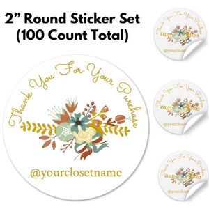 Fall Thank You Sticker Label